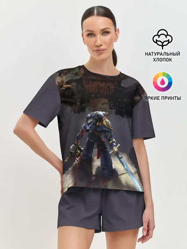 Женская пижама с шортами с принтом «Warhammer — WARHAMMER 40K»