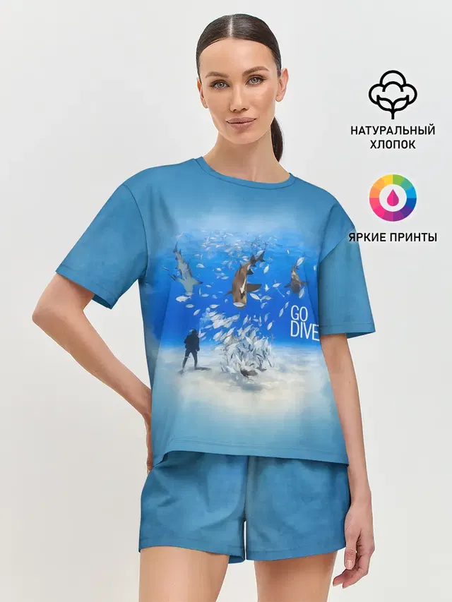 Женская пижама с шортами