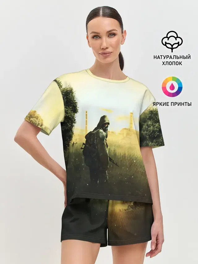 Женская пижама с шортами