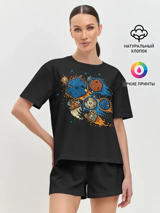 Женская пижама с шортами с принтом «Dungeons & Dragons — Dungeon & Dragons»