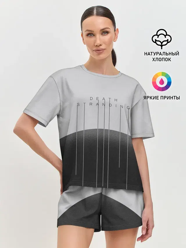 Женская пижама с шортами с принтом «Minimalism — DS»