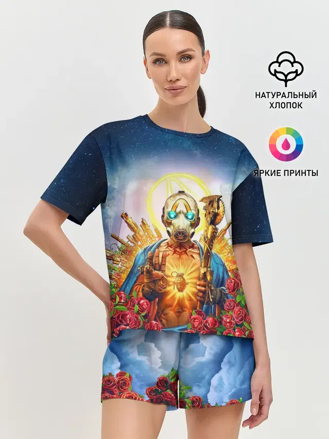 Женская пижама с шортами с принтом «Разные игры — BORDERLANDS 3»