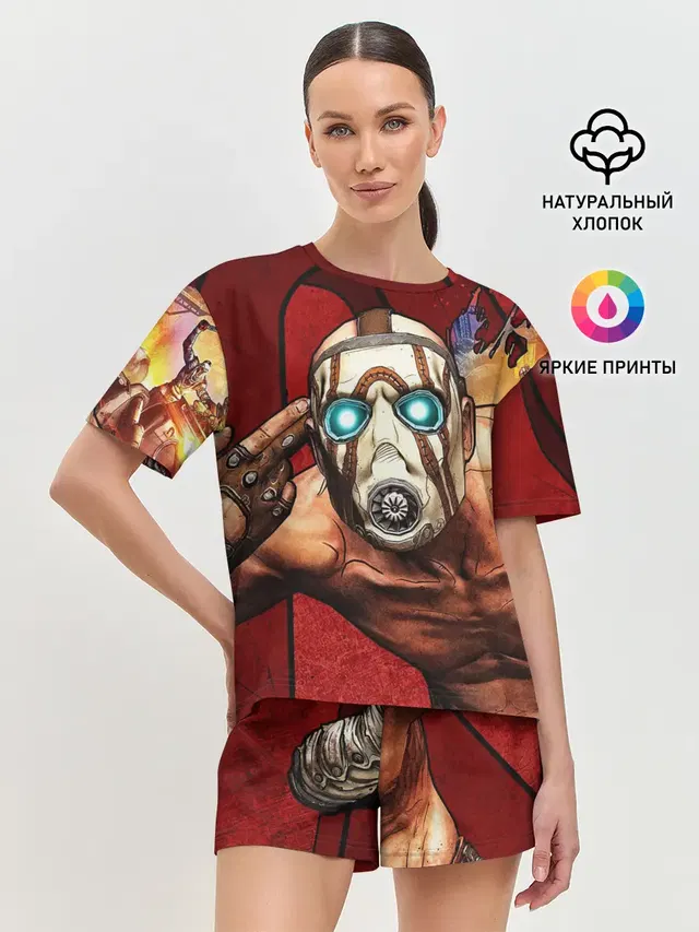 Женская пижама с шортами с принтом «Разные игры — BORDERLANDS 3»