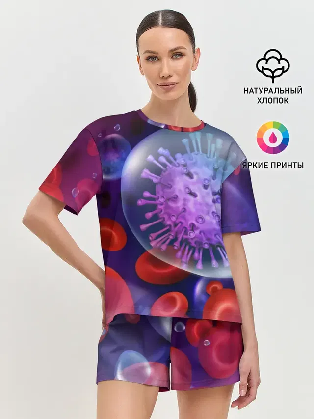 Женская пижама с шортами
