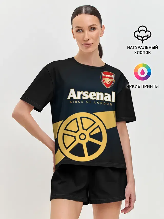 Женская пижама с шортами с принтом «Арсенал»
