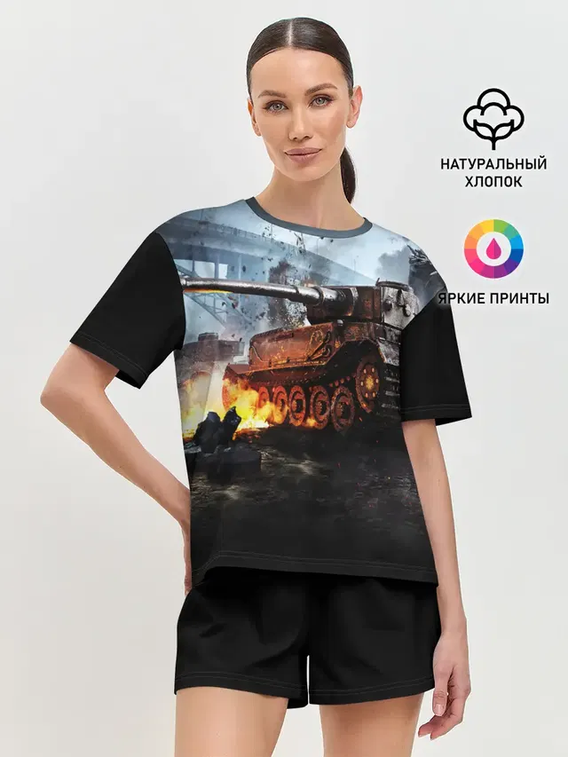 Женская пижама с шортами