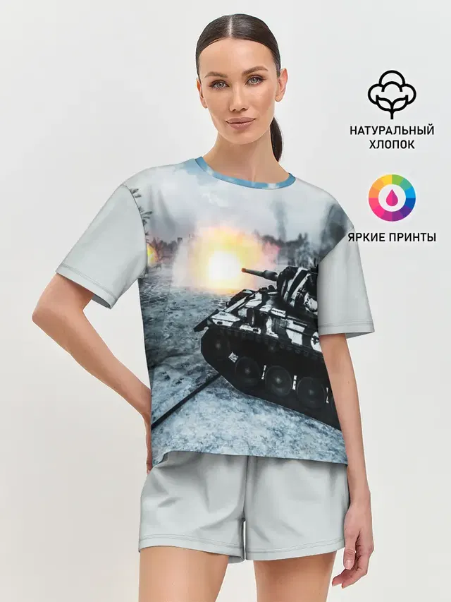 Женская пижама с шортами