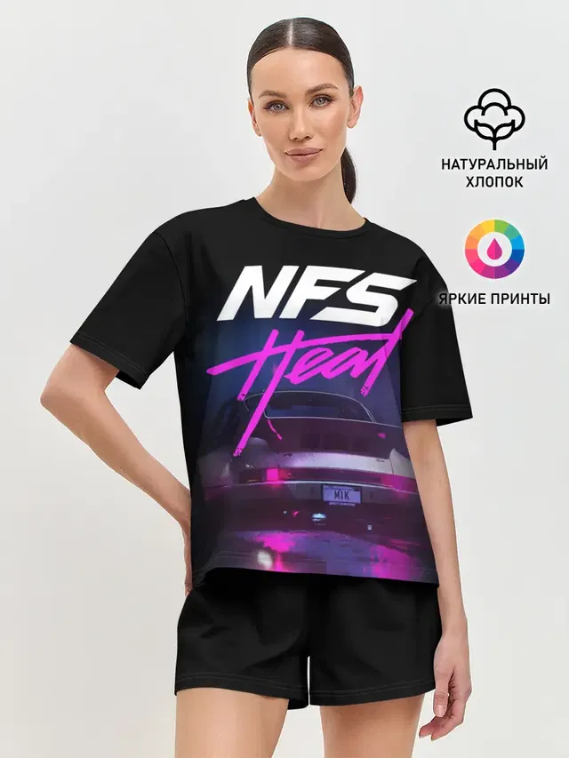 Женская пижама с шортами с принтом «NFS — Need For Speed Heat»