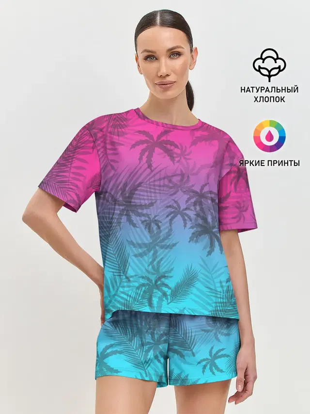 Женская пижама с шортами