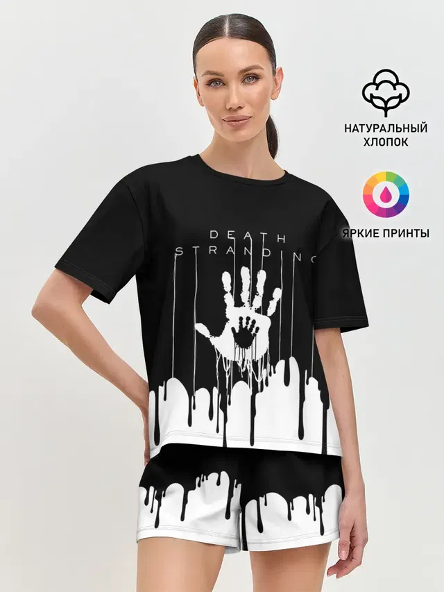 Женская пижама с шортами с принтом «Handprint»