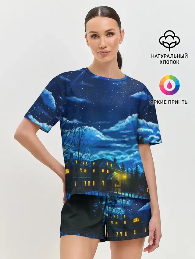 Женская пижама с шортами