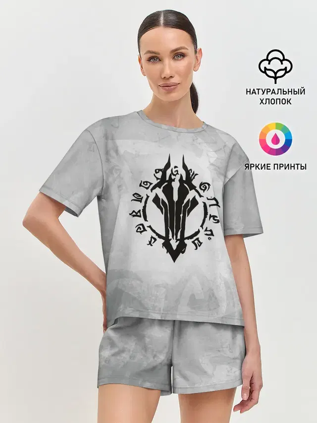 Женская пижама с шортами с принтом «Runes»