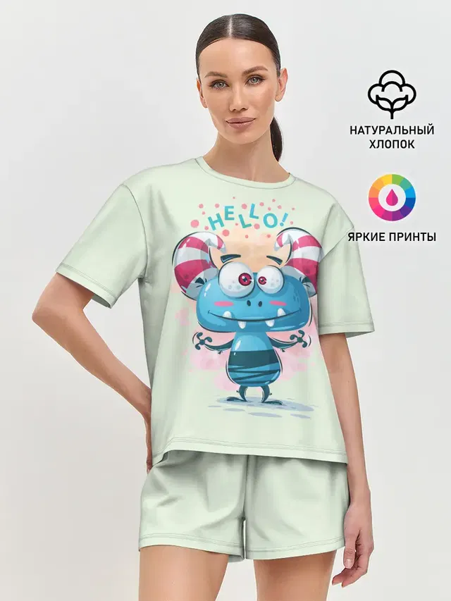 Женская пижама с шортами