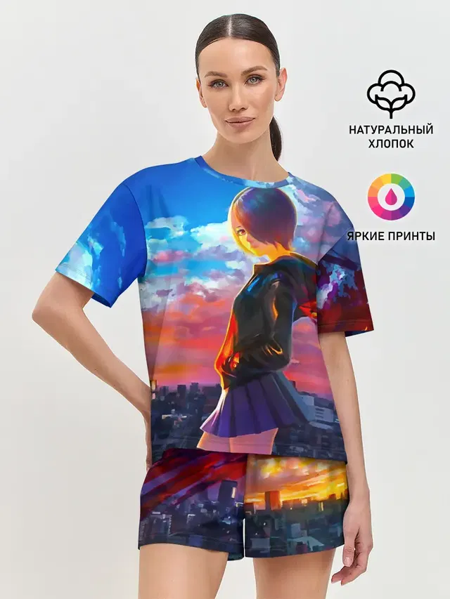 Женская пижама с шортами