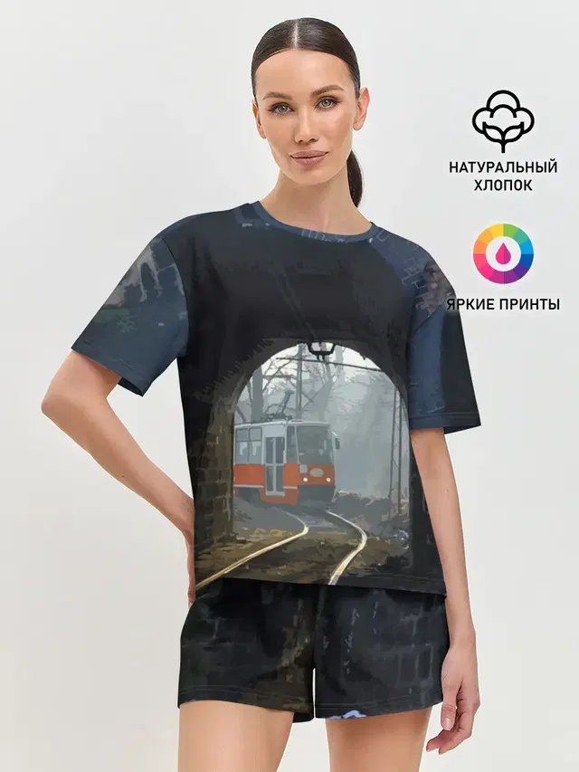 Женская пижама с шортами
