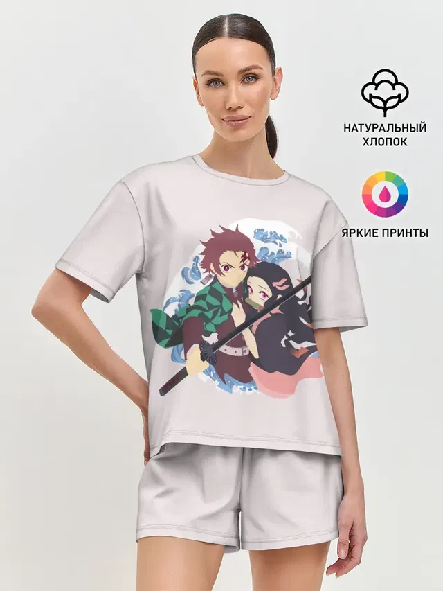 Женская пижама с шортами