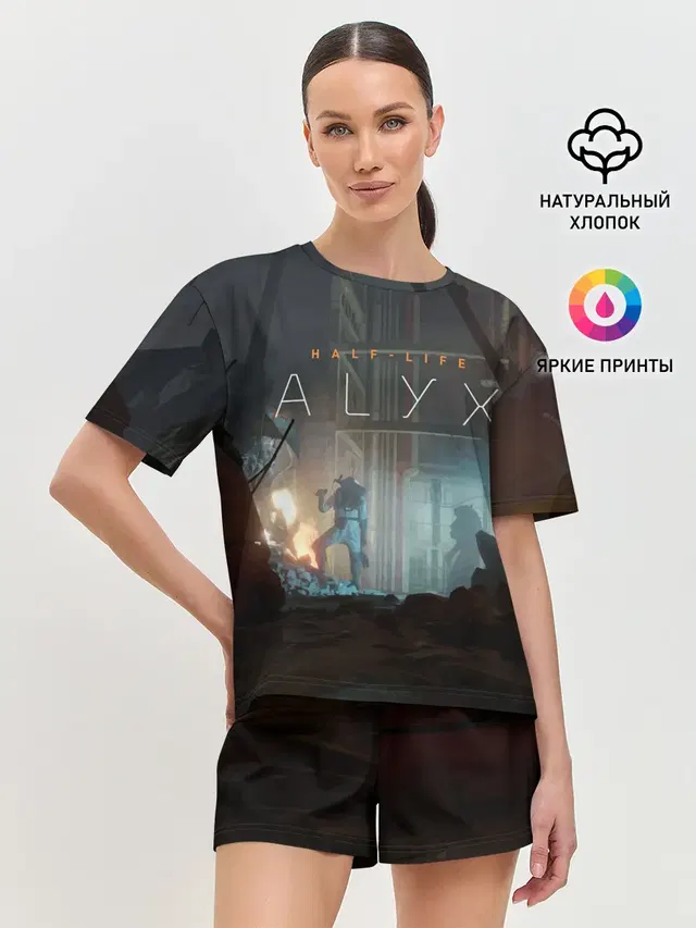 Женская пижама с шортами с принтом «Half-Life — HALF-LIFE: ALYX»