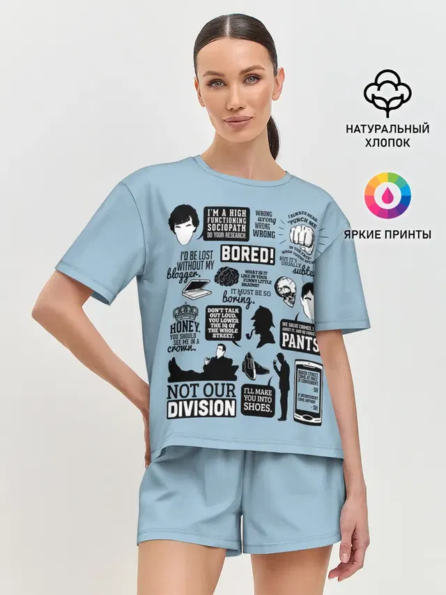 Женская пижама с шортами