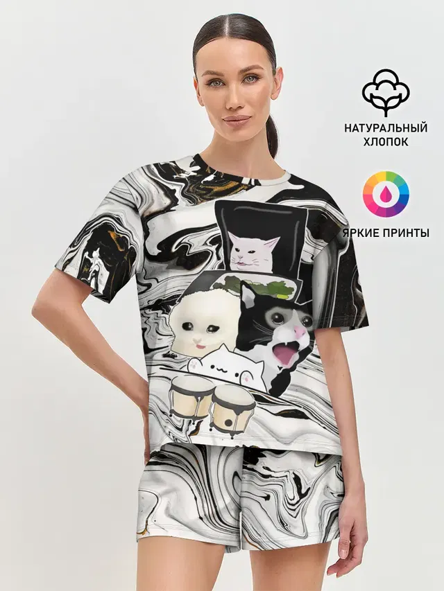 Женская пижама с шортами