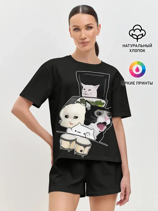 Женская пижама с шортами