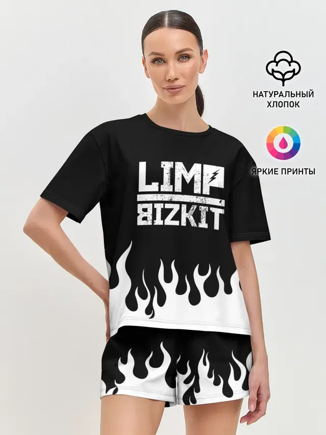 Женская пижама с шортами с принтом «Limp Bizkit»