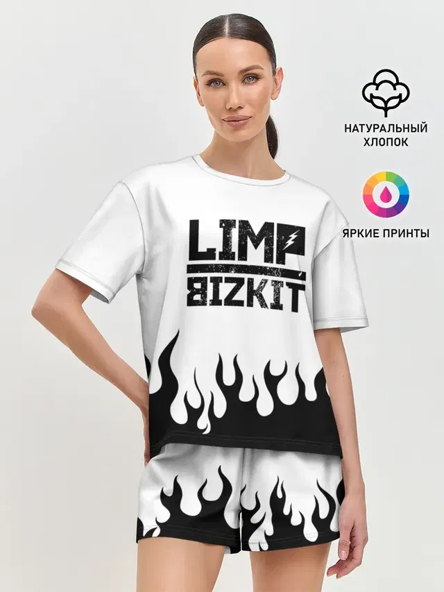Женская пижама с шортами с принтом «Limp Bizkit»