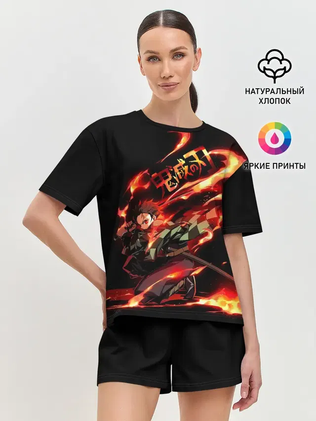 Женская пижама с шортами