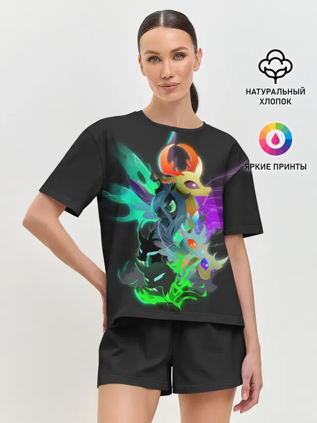 Женская пижама с шортами с принтом «My Little Pony»