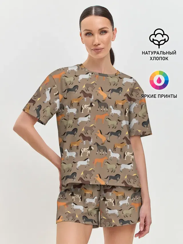 Женская пижама с шортами