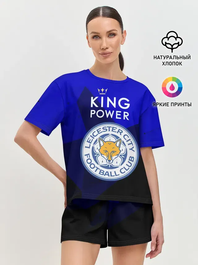 Женская пижама с шортами с принтом «Leicester City»