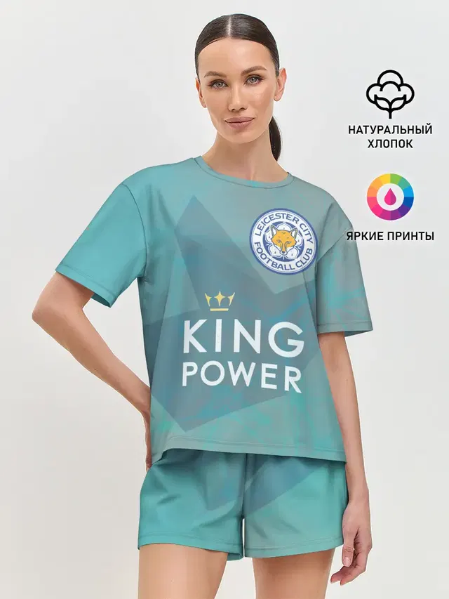 Женская пижама с шортами с принтом «Leicester City — Лестер Сити»