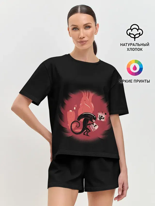 Женская пижама с шортами