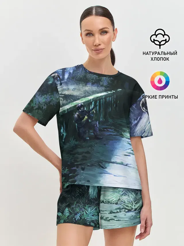 Женская пижама с шортами