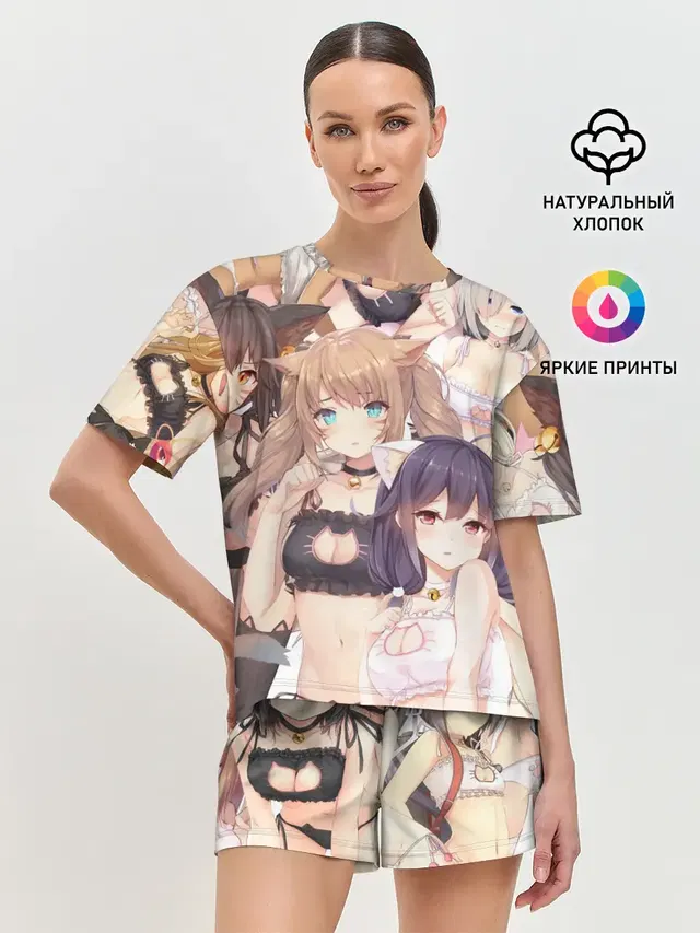 Женская пижама с шортами