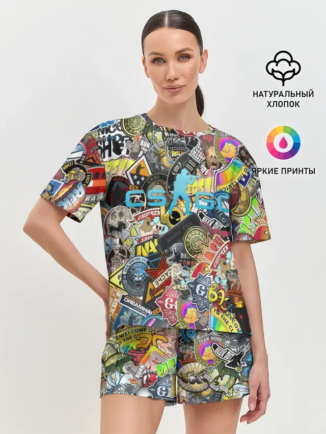 Женская пижама с шортами