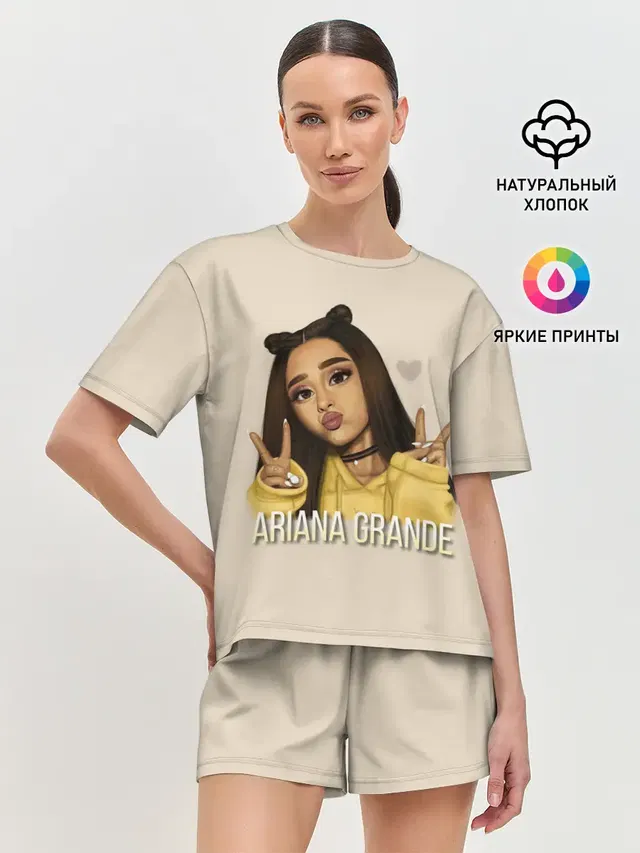Женская пижама с шортами с принтом «Ариана Гранде — Ariana Grande»