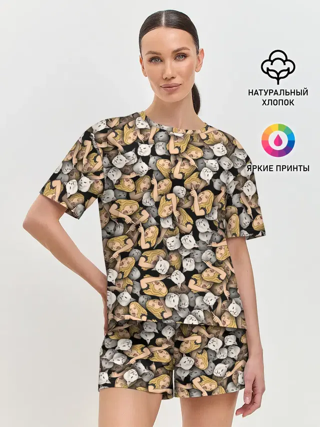 Женская пижама с шортами