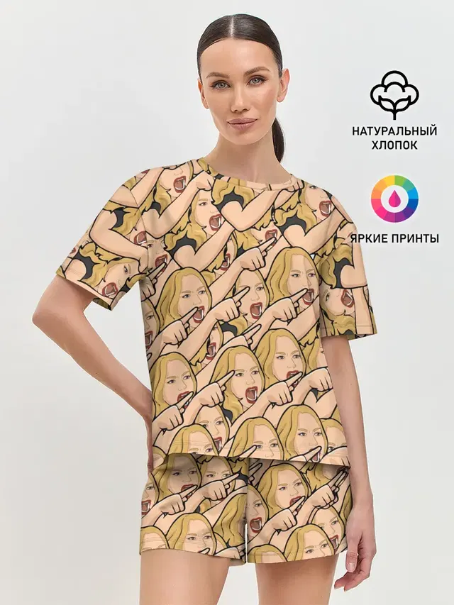 Женская пижама с шортами