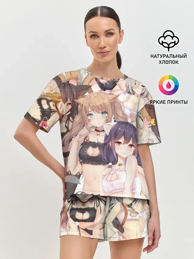 Женская пижама с шортами