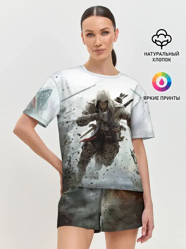 Женская пижама с шортами с принтом «ASSASSINS CREED»