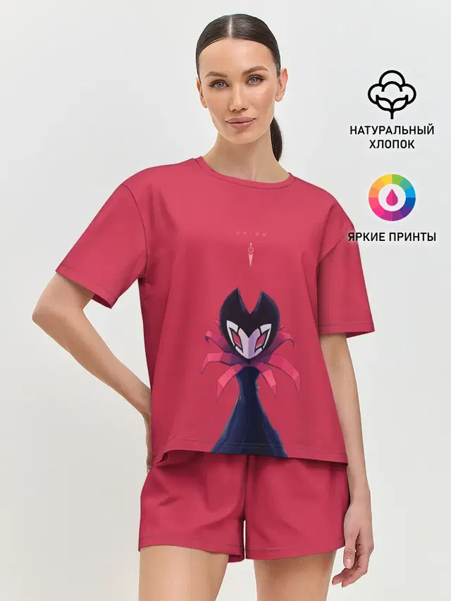 Женская пижама с шортами с принтом «Hollow Knight»