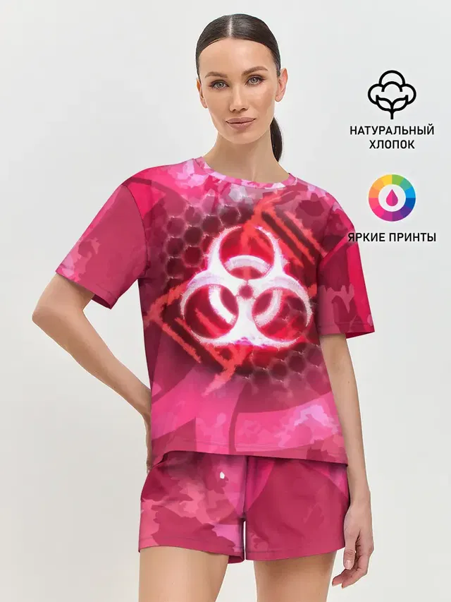 Женская пижама с шортами с принтом «Разные игры — Plague Inc LC»