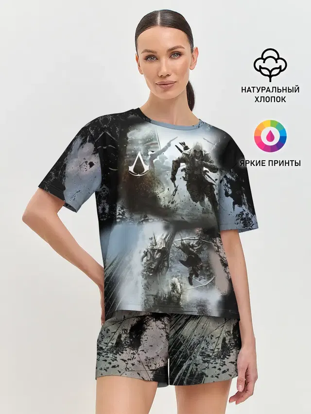 Женская пижама с шортами с принтом «ASSASSINS CREED»