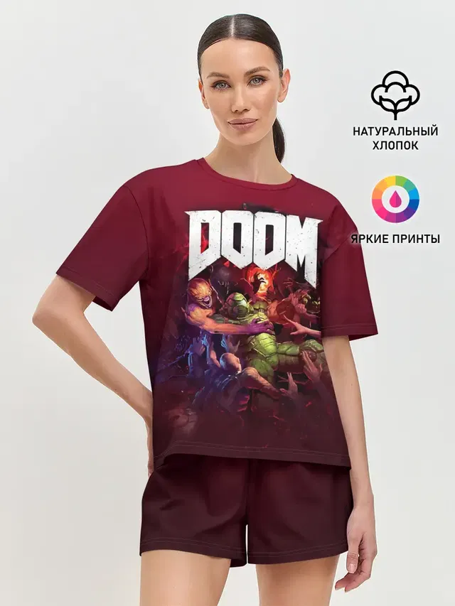 Женская пижама с шортами