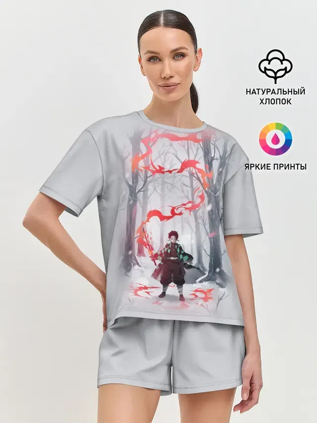 Женская пижама с шортами