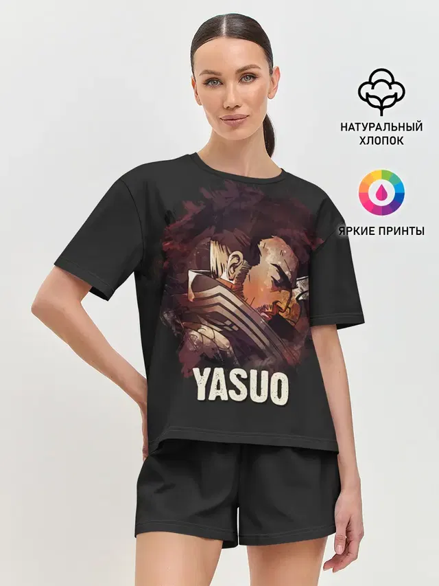 Женская пижама с шортами с принтом «Yasuo»