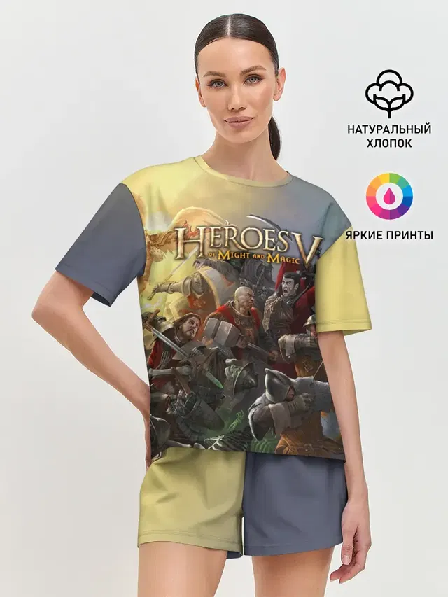 Женская пижама с шортами с принтом «Heroes — Heroes of Might and Magic»