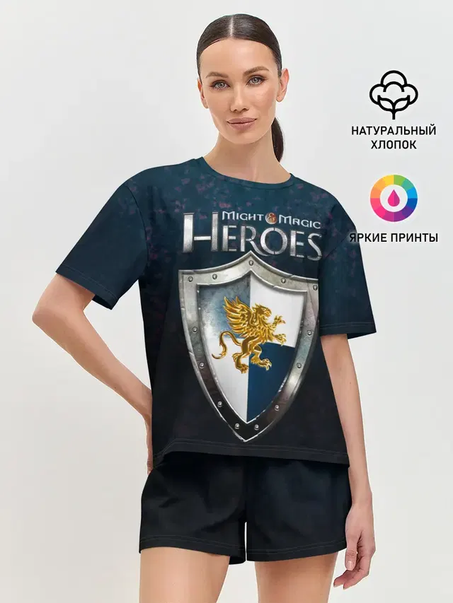 Женская пижама с шортами с принтом «Heroes — Heroes of Might and Magic»