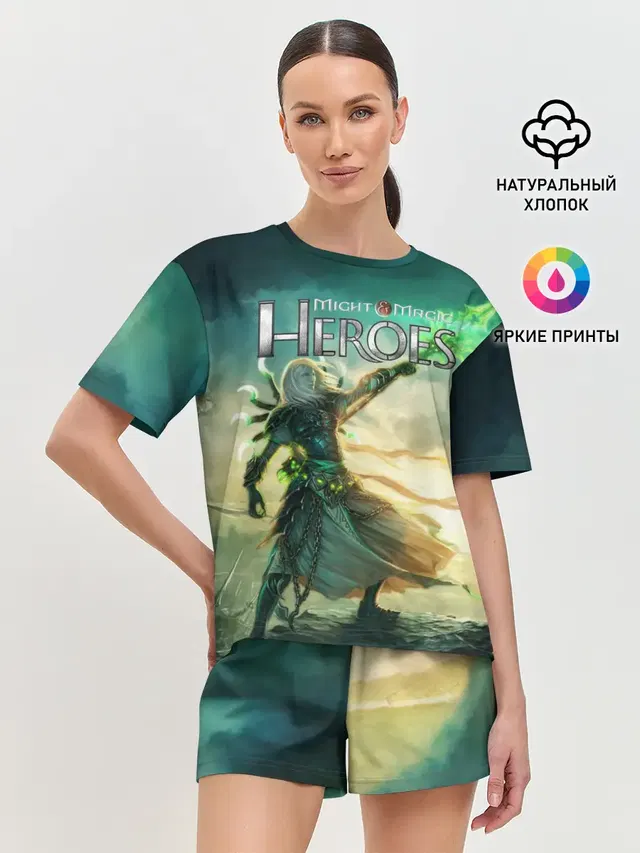 Женская пижама с шортами с принтом «Heroes — Heroes of Might and Magic»