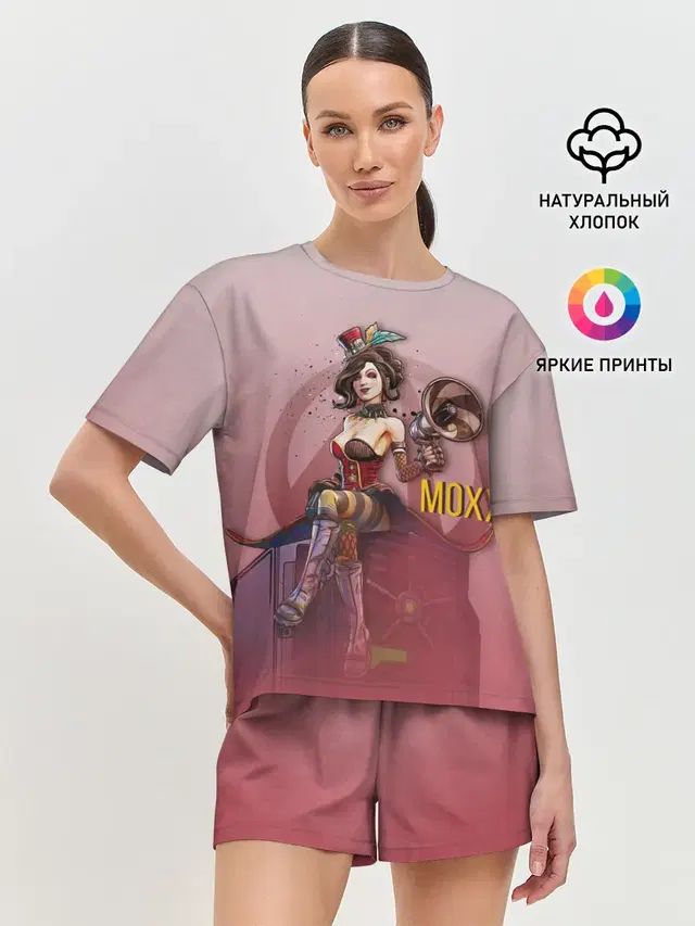 Женская пижама с шортами с принтом «Borderlands — Mad Moxxi»